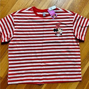 Old Navy x Disney Minnie Mouse Vintage Crew-Neck Striped T-Shirt Size Large